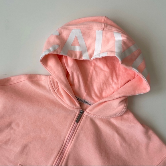 Calvin Klein Performance Short-Sleeve Quarter Zip Hoodie, Size Small Activewear - Picture 2 of 12